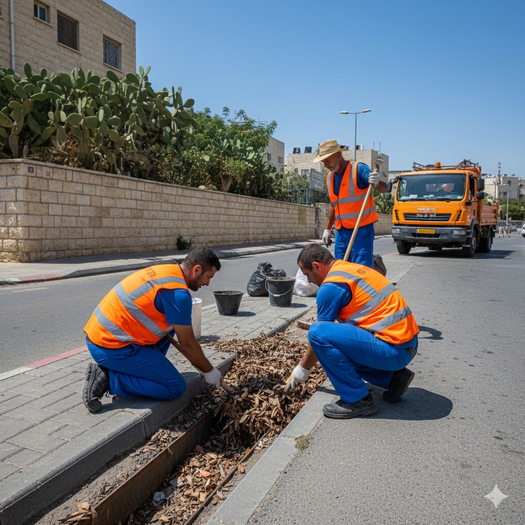 אילטרציה AI לניקוי ניקוז בכבישים