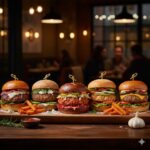 ‏אילוסטרציה AI להמבורגרים ביהוד