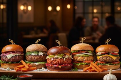 ‏אילוסטרציה AI להמבורגרים ביהוד