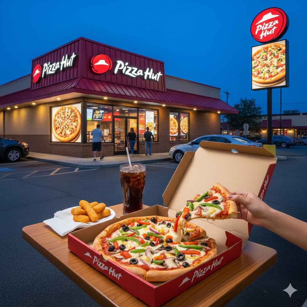 ‏אילוסטרציה AI פיצה האט יהוד