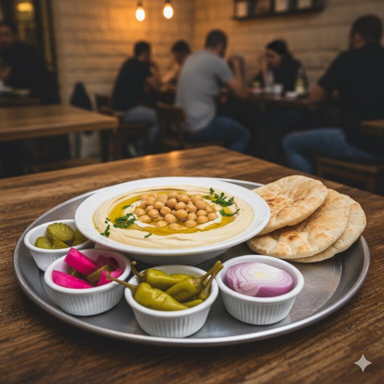 ‏האילוסטרציה AI חומוס פירלה יהוד