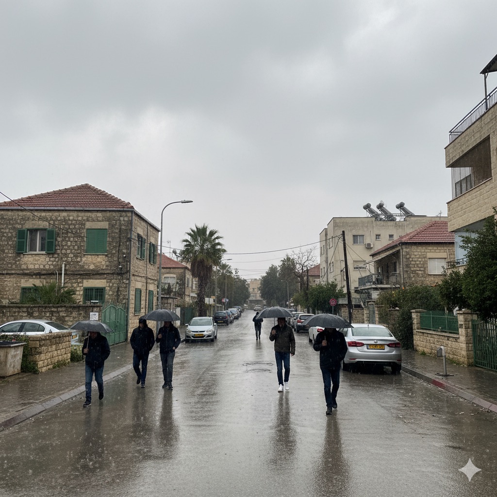 אילוסטרציה AI חורף בישראל